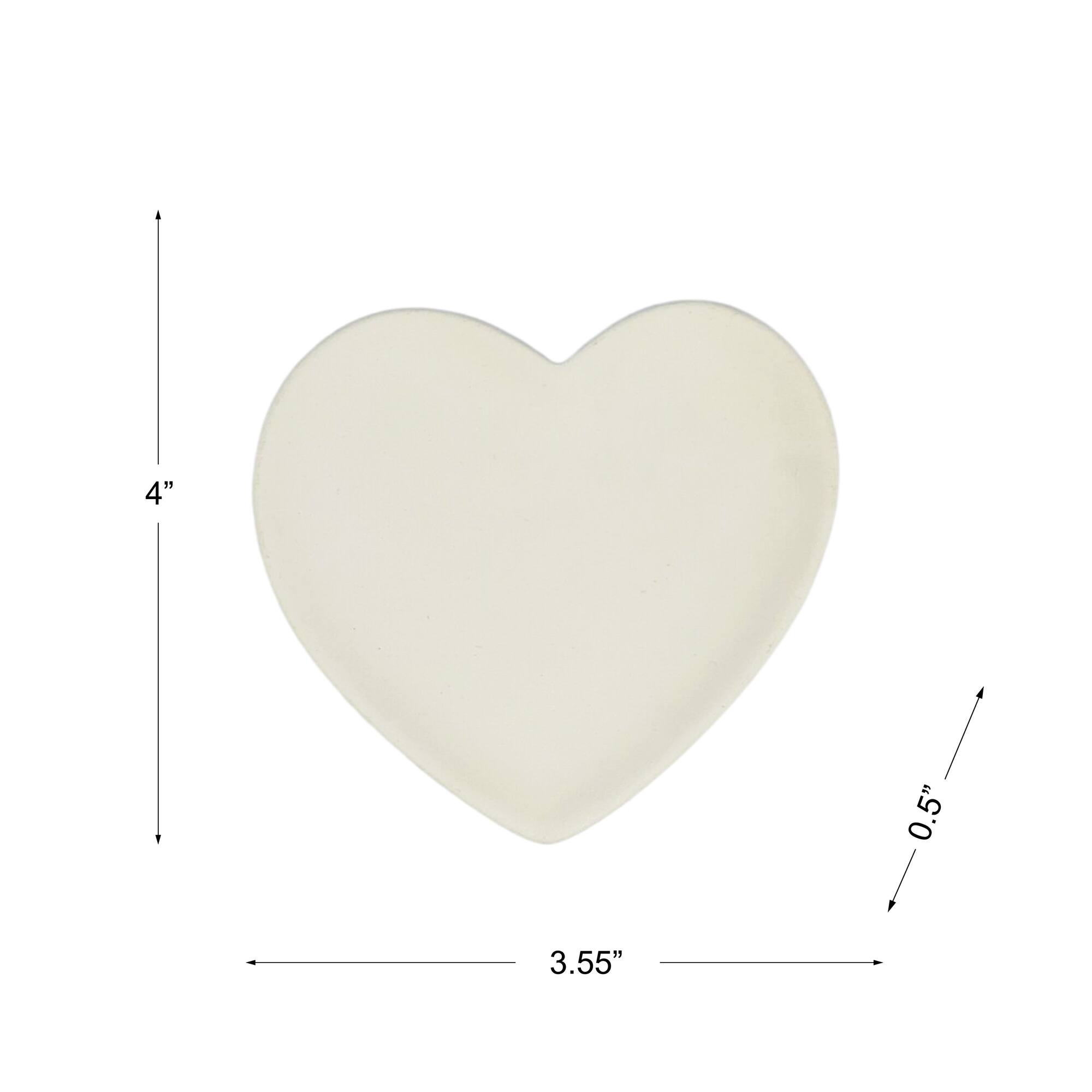 4" White Ceramic Heart Trinket Tray by Make Market®